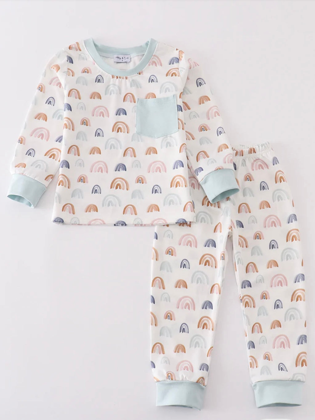 Rainbow Print Pajama Set