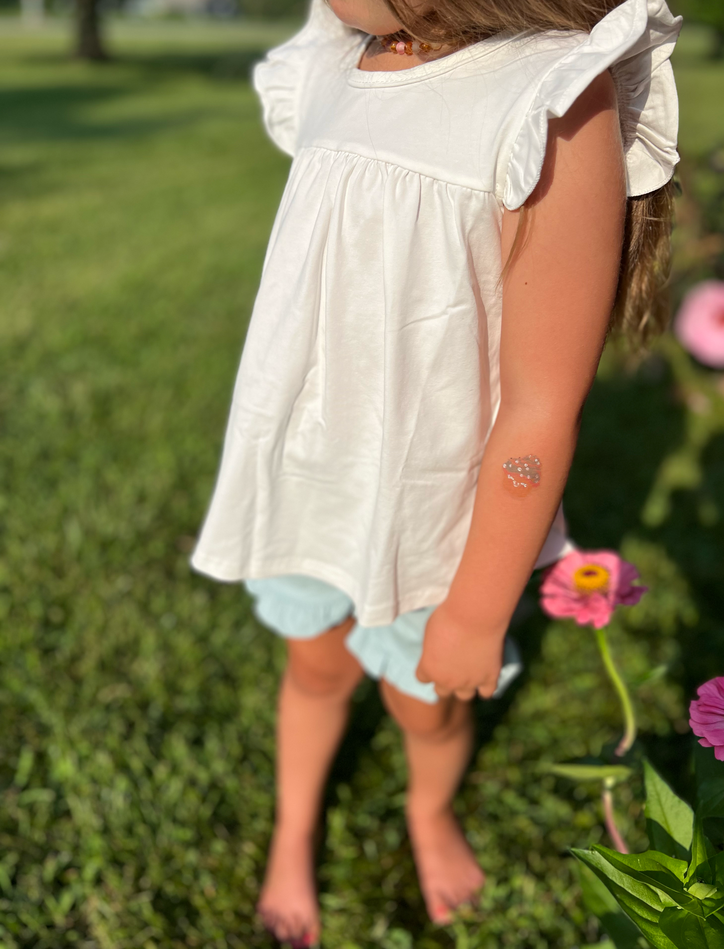 Off White Ruffle Top