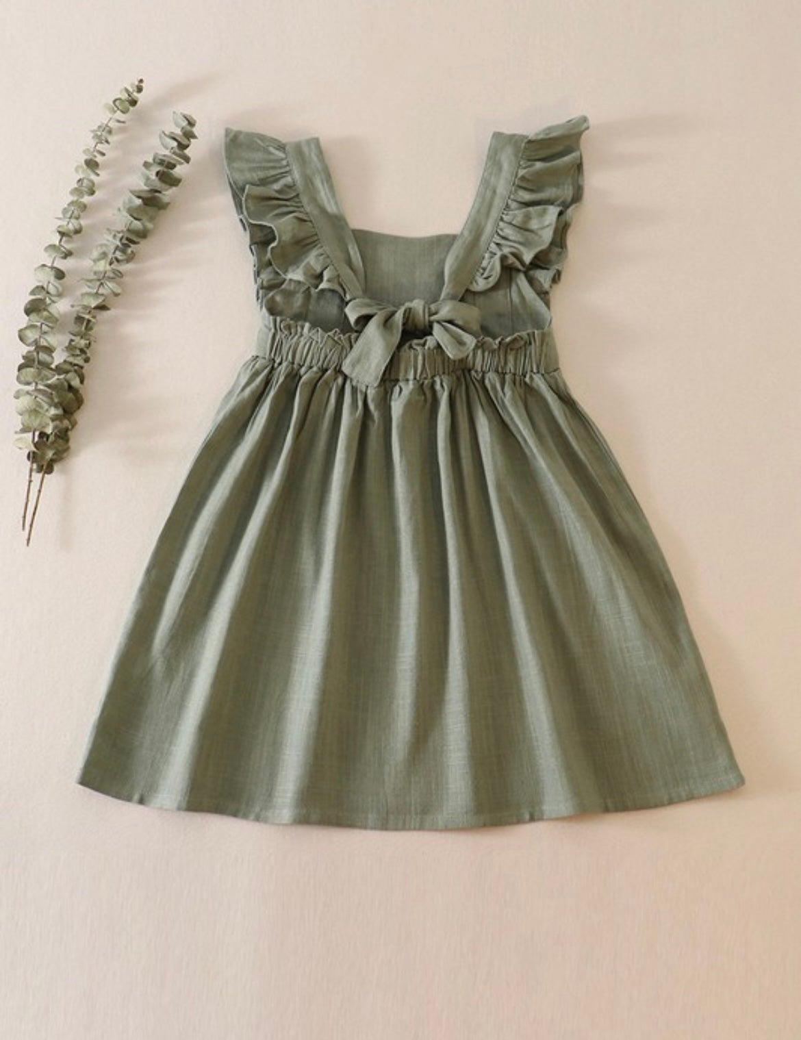 Sage Ruffle Dress