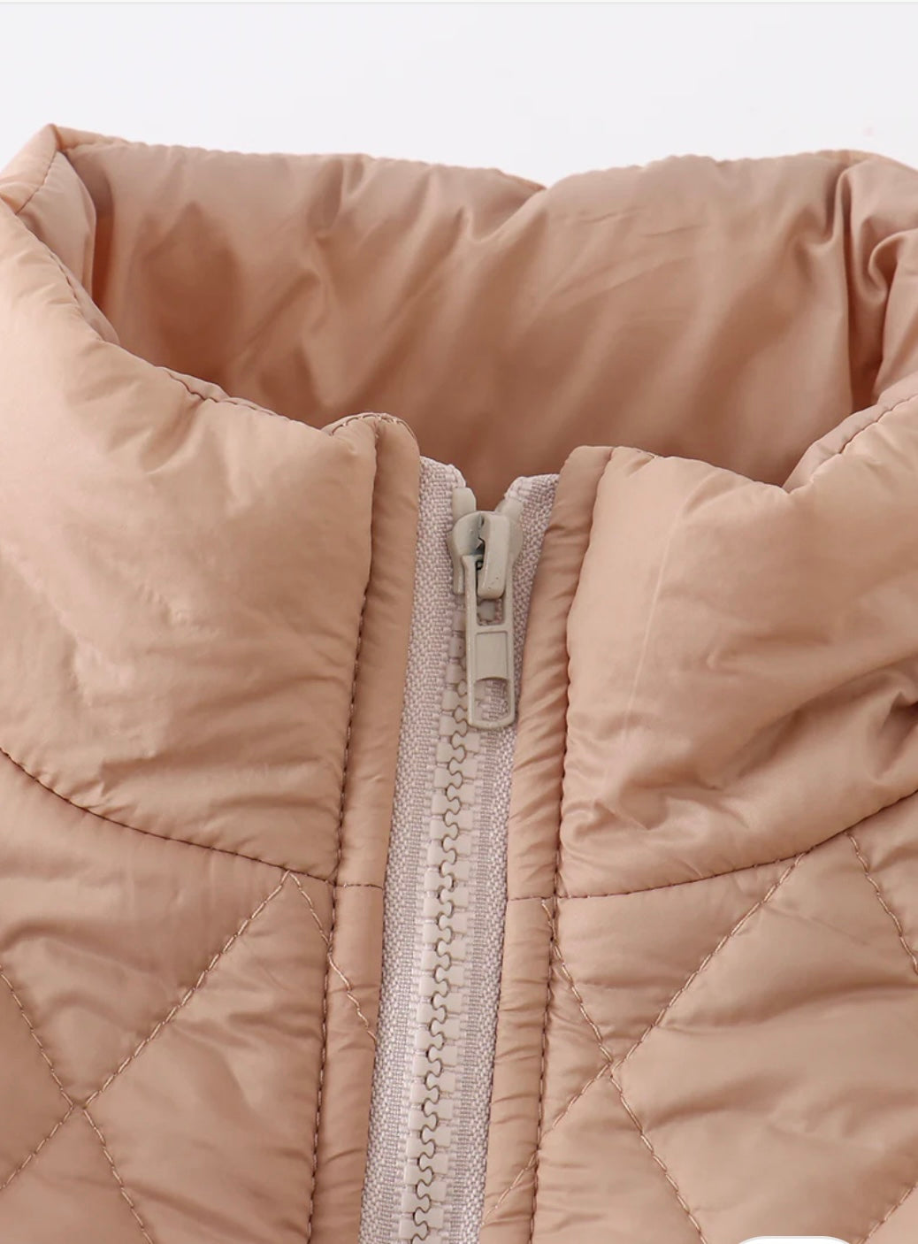 Beige Quilted Coat