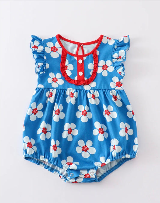 White Floral Ruffle Bubble
