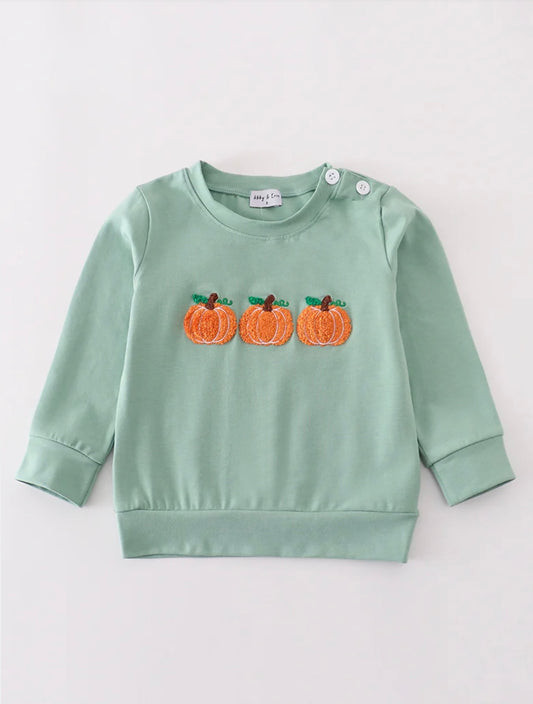 Sage Pumpkin Crew Neck Sweatshirt