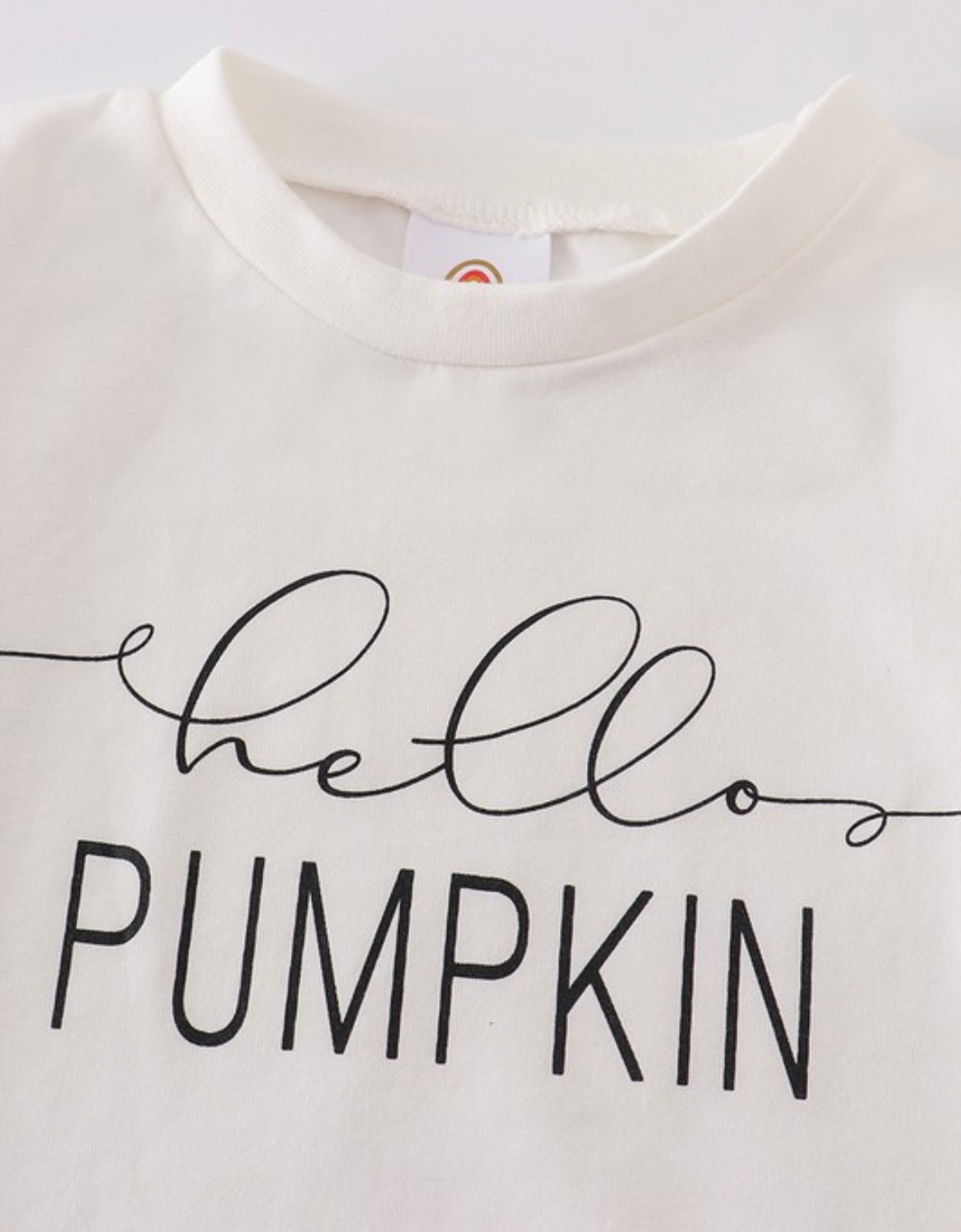 White Hello Pumpkin Sweatshirt