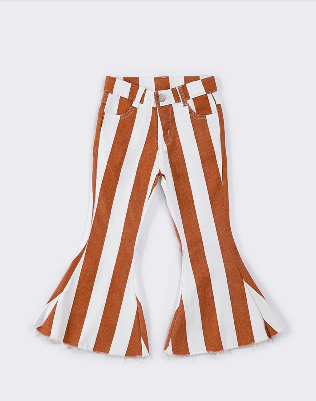 Brown Stripe Denim Jeans