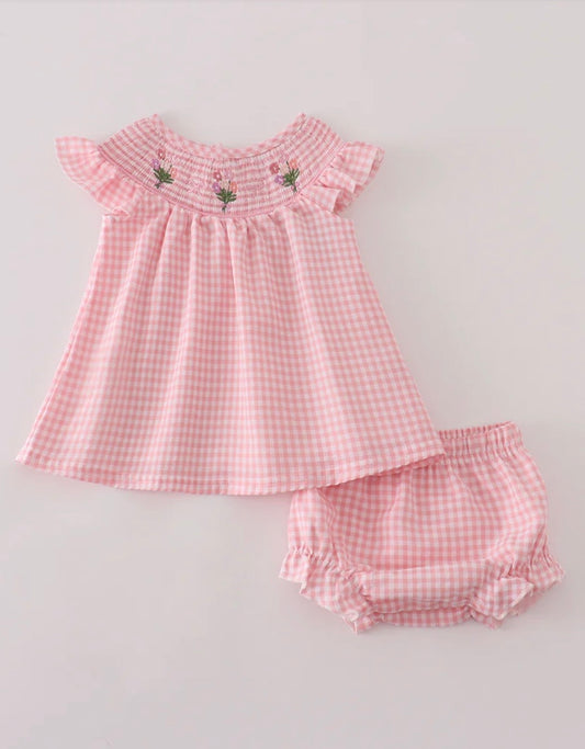 Pink Gingham Set