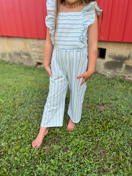 Blue Strip Jumpsuit