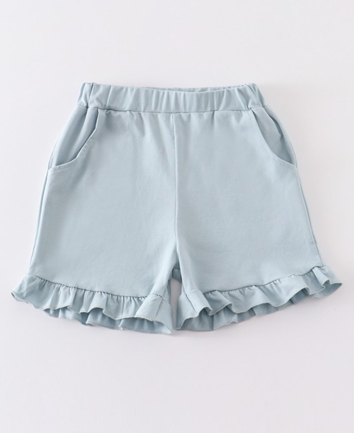 Blue Ruffle Shorts