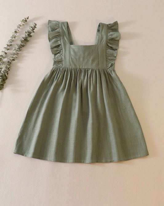 Sage Ruffle Dress