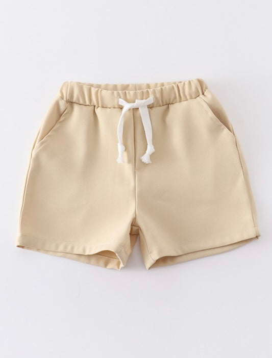 Beige Pocket Shorts